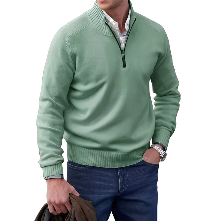 Merrill - Bequemer Herrenpullover aus Wolle mit Reißverschluss