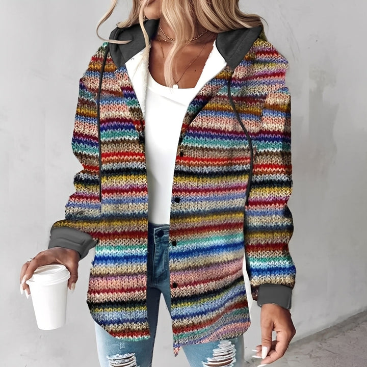 Martina - Komfortable Wolljacke mit Kapuze für Damen