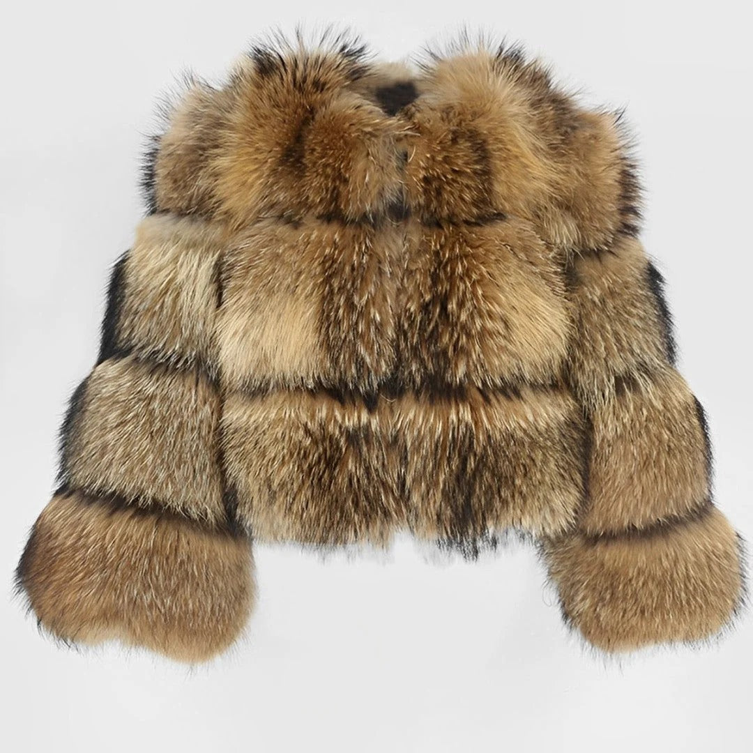 Sabryna - Eleganter warmer Damenpelzmantel