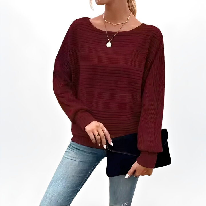 Eleanore - Bequemer, weit geschnittener Streifensweater für Damen