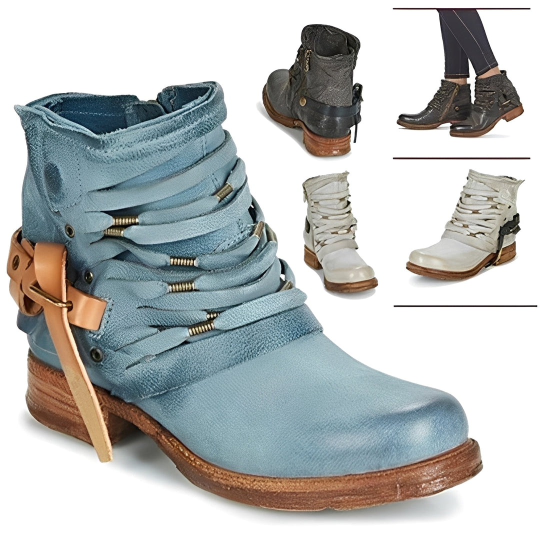 Jacqueline - Trendige Lederstiefeletten für Damen