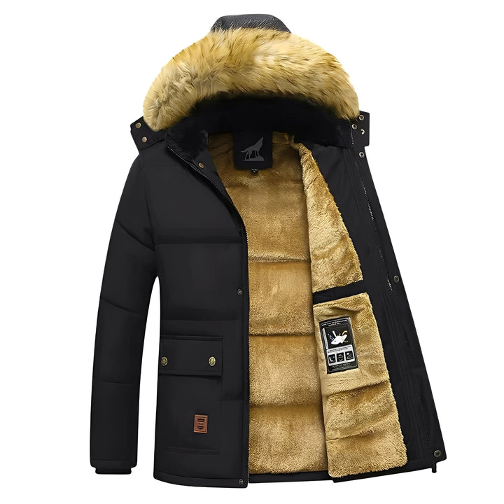 Crispian - Wärmerer Parka-Mantel mit abnehmbarer Kapuze für Männer