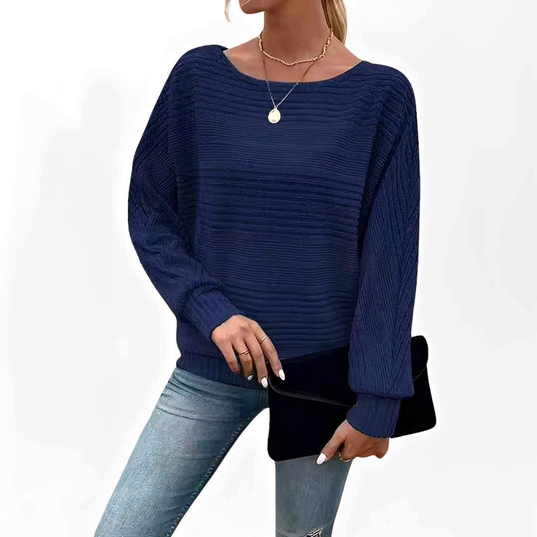 Eleanore - Bequemer, weit geschnittener Streifensweater für Damen
