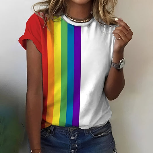 Chrissy - Lässiges Regenbogen-Shirt für Damen