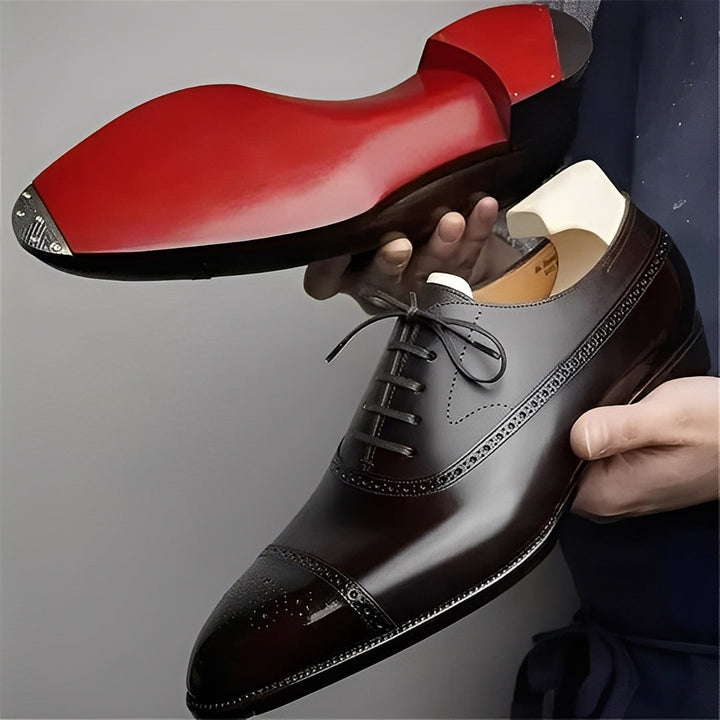 Fulton - Modische formelle Lederschuhe für Herren mit Brogue-Akzenten