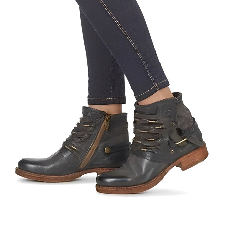 Jacqueline - Trendige Lederstiefeletten für Damen
