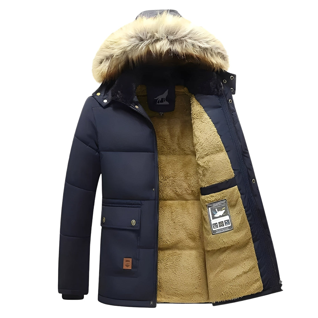 Crispian - Wärmerer Parka-Mantel mit abnehmbarer Kapuze für Männer