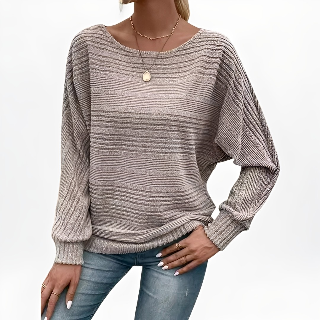 Eleanore - Bequemer, weit geschnittener Streifensweater für Damen