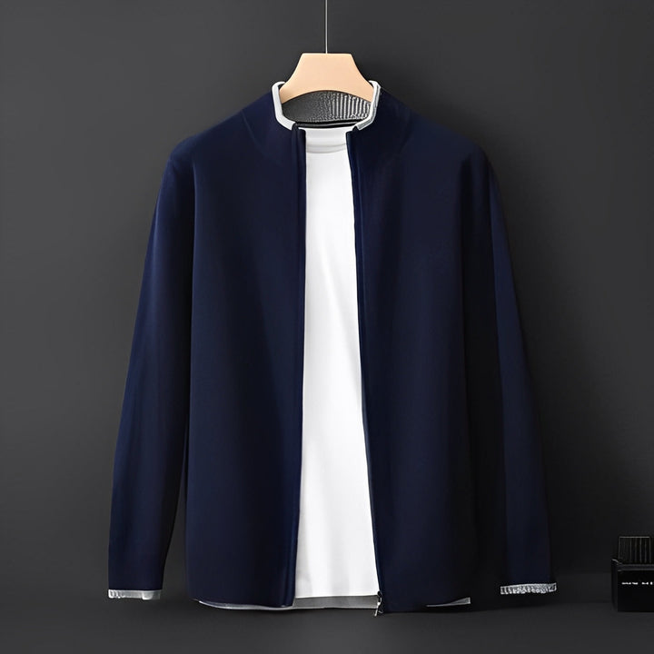 Eugene - Moderne Herrenjacke aus Kaschmir mit Reißverschluss