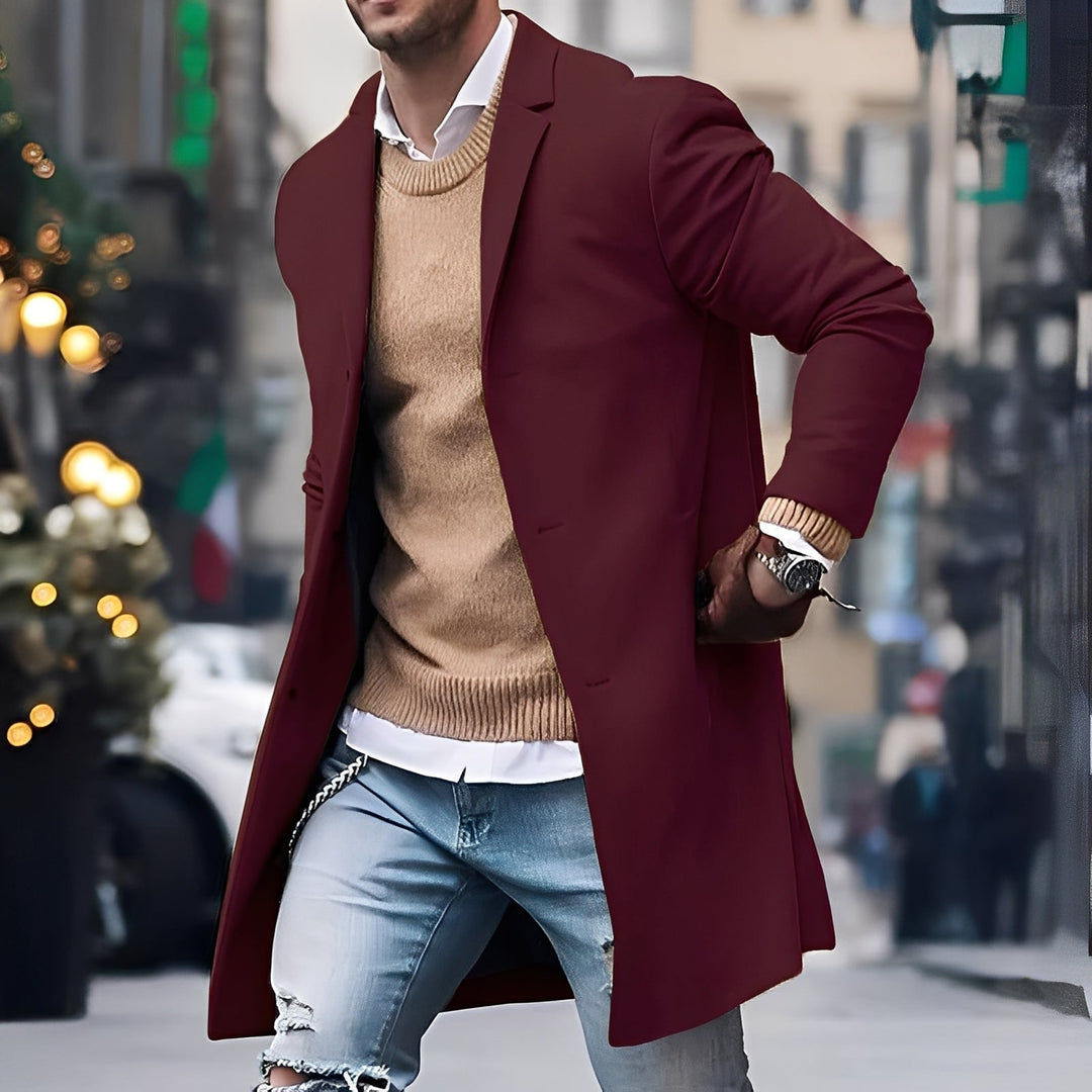 Landen - Stilvoller Herren-Trenchcoat mit Kragen