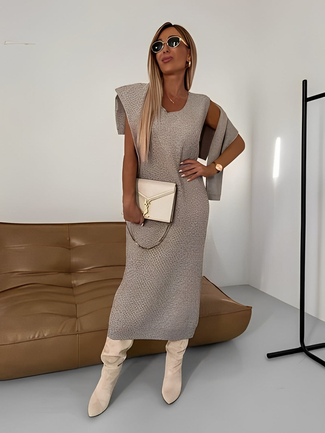 Cherice - Stilvolles, lässig gestricktes Set für Frauen