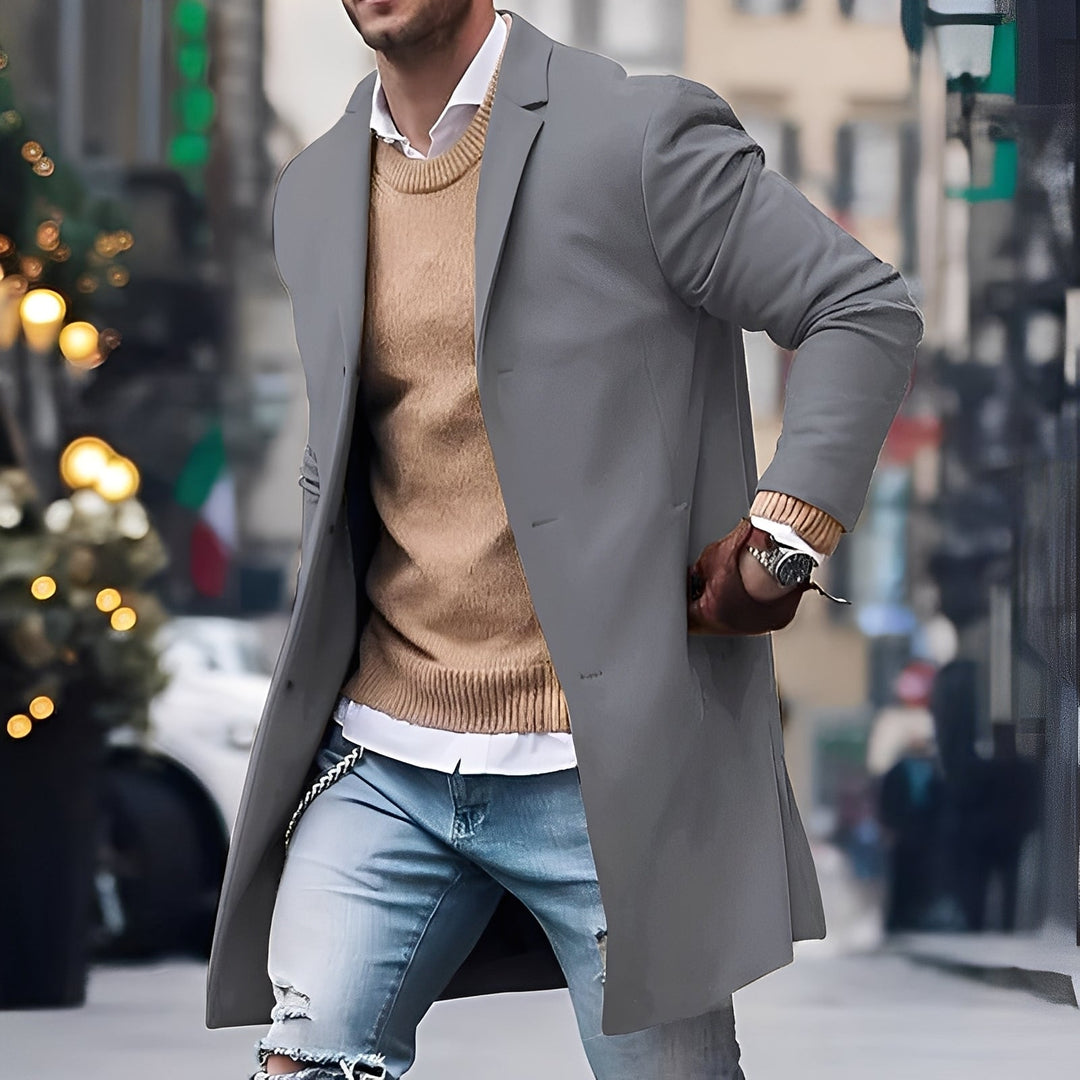 Landen - Stilvoller Herren-Trenchcoat mit Kragen