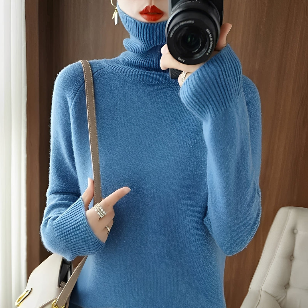 Ulyssa - Eleganter Damen-Kaschmir-Rollkragenpullover