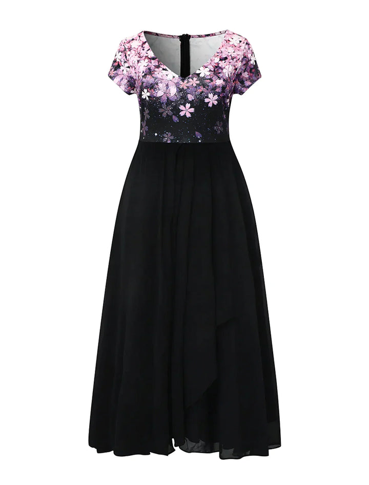 Mauricia - Elegantes Midi-Spitzenkleid mit floralem Design