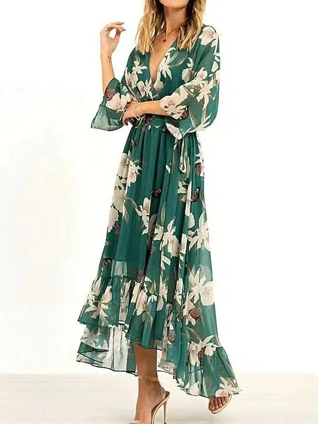 Sylvia – Langes Kleid Waldbrise