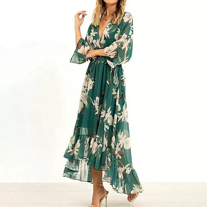 Sylvia – Langes Kleid Waldbrise