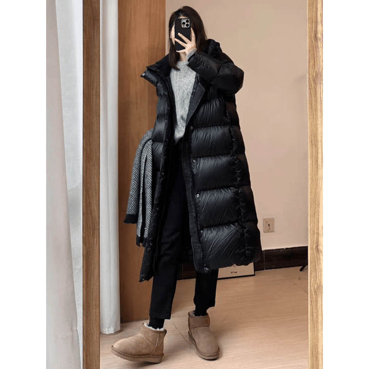 Irene – Langer Daunen-Wintermantel