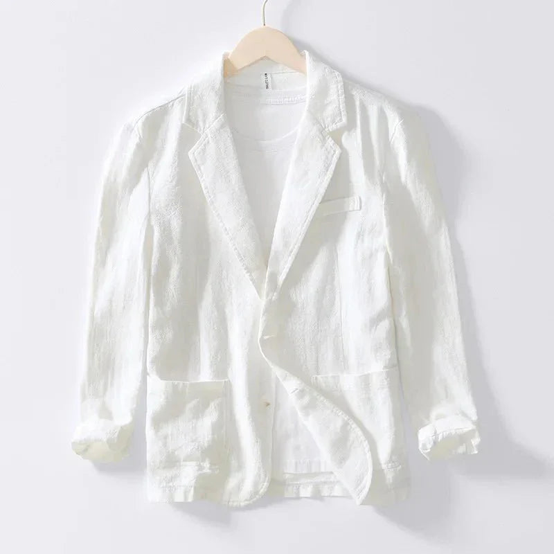 Janzen - Klassischer Blazer aus Baumwolle-Leinen für einen mühelosen Frühlingslook