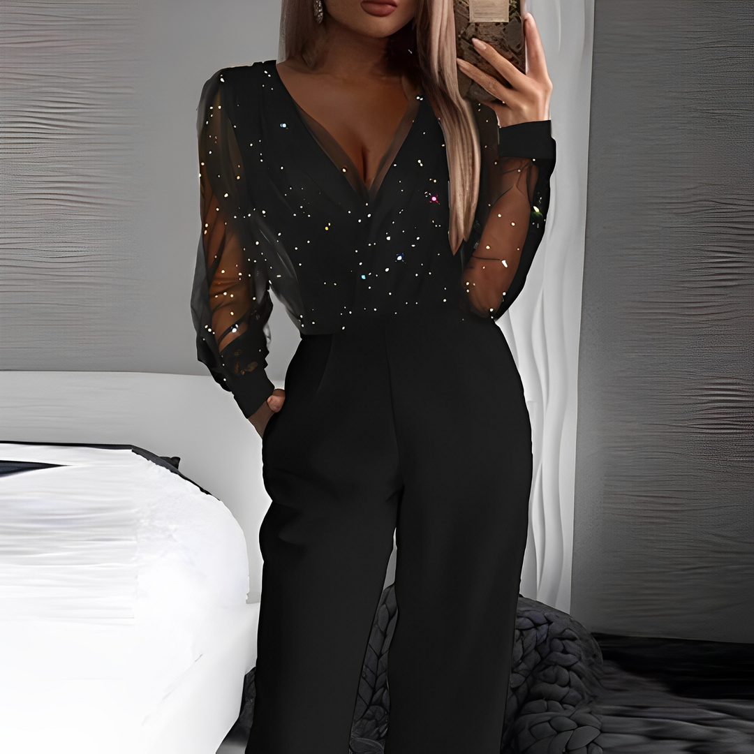 Catherina - Eleganter Damen-Einteiler mit V-Ausschnitt