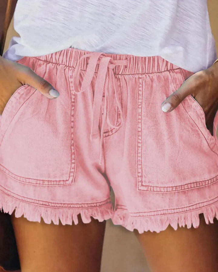 Kyan - Klassische Denim-Shorts mit Kordelzug