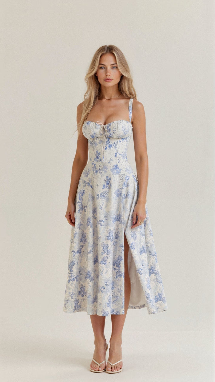 Vanessa - Korsett-Midi-Kleid Hebt Weibliche Formen Hervor