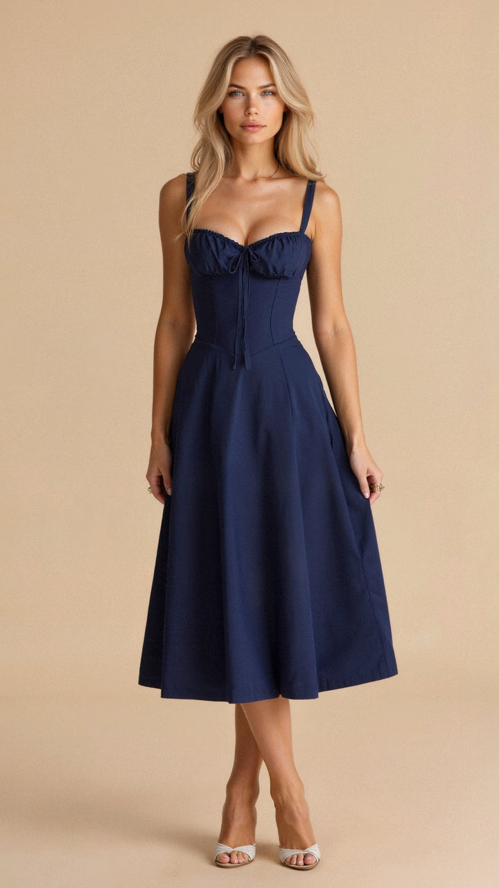 Vanessa - Korsett-Midi-Kleid Hebt Weibliche Formen Hervor