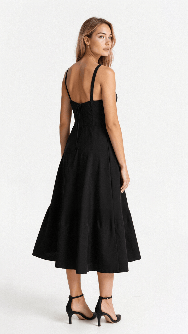 Vanessa - Korsett-Midi-Kleid Hebt Weibliche Formen Hervor