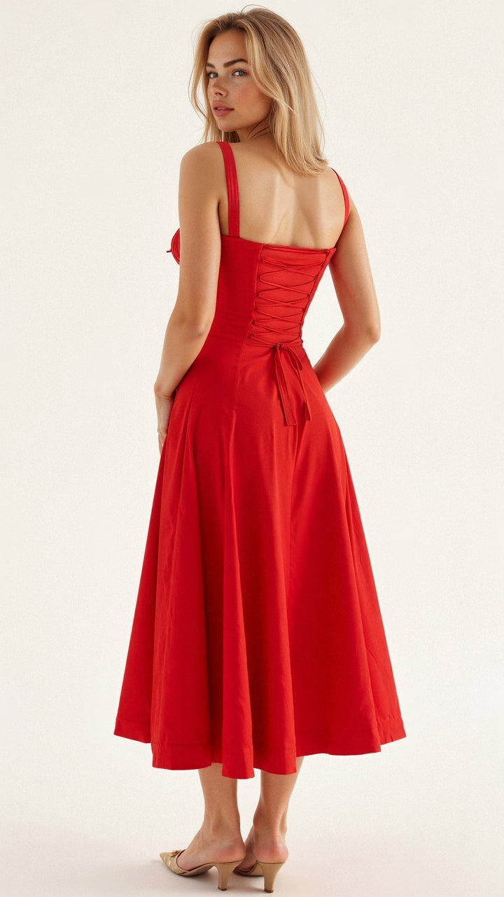 Vanessa - Korsett-Midi-Kleid Hebt Weibliche Formen Hervor