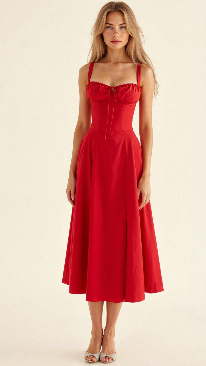 Vanessa - Korsett-Midi-Kleid Hebt Weibliche Formen Hervor
