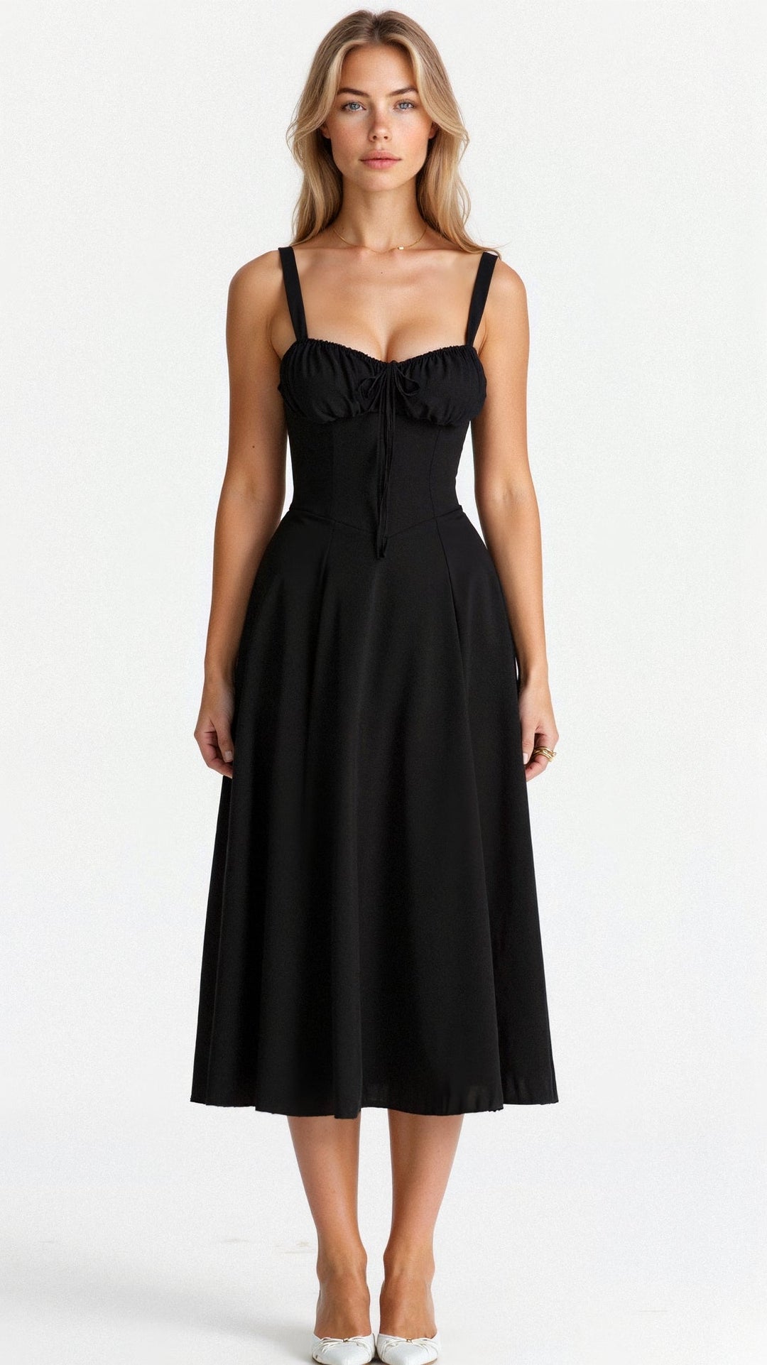 Vanessa - Korsett-Midi-Kleid Hebt Weibliche Formen Hervor