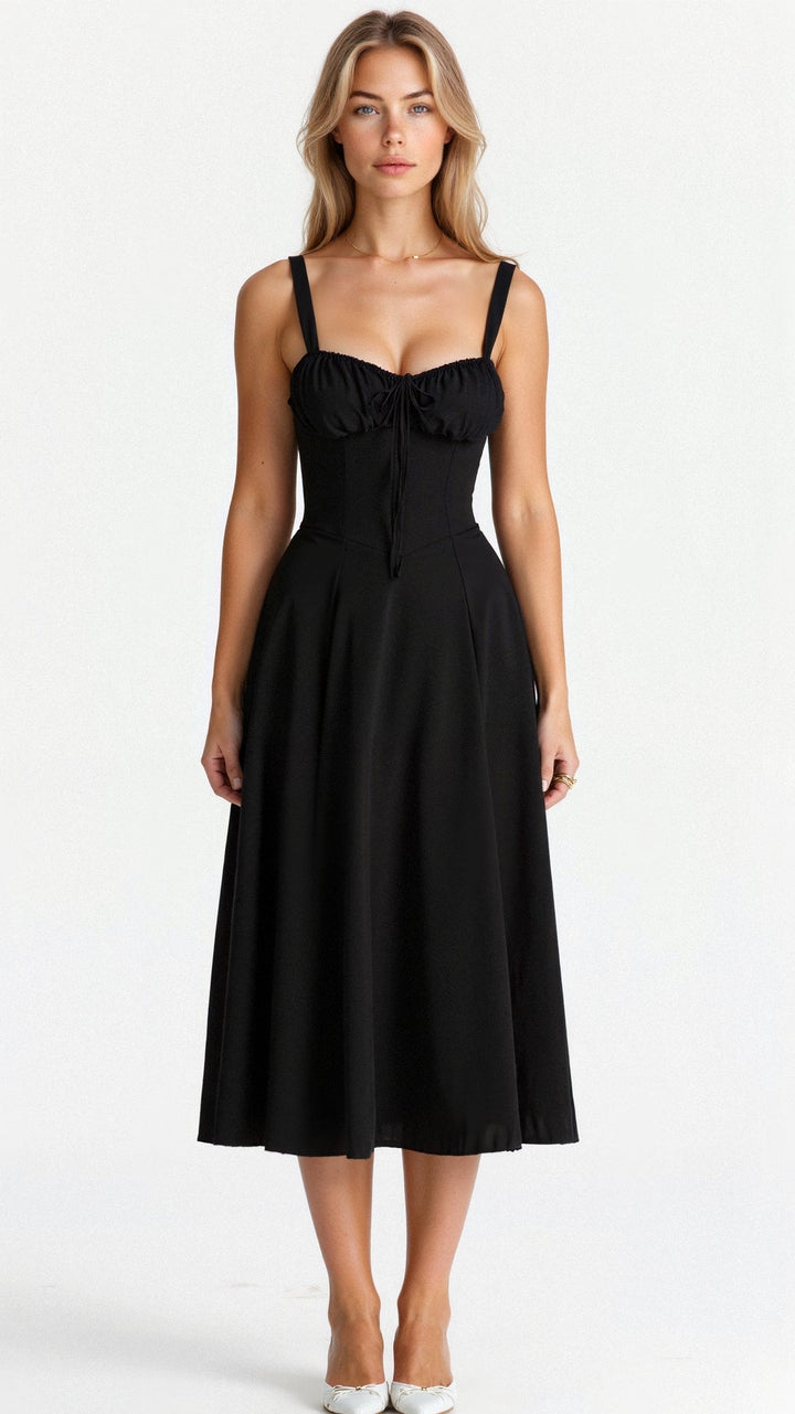 Vanessa - Korsett-Midi-Kleid Hebt Weibliche Formen Hervor