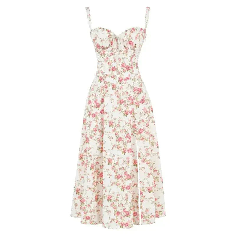 Vanessa - Korsett-Midi-Kleid Hebt Weibliche Formen Hervor