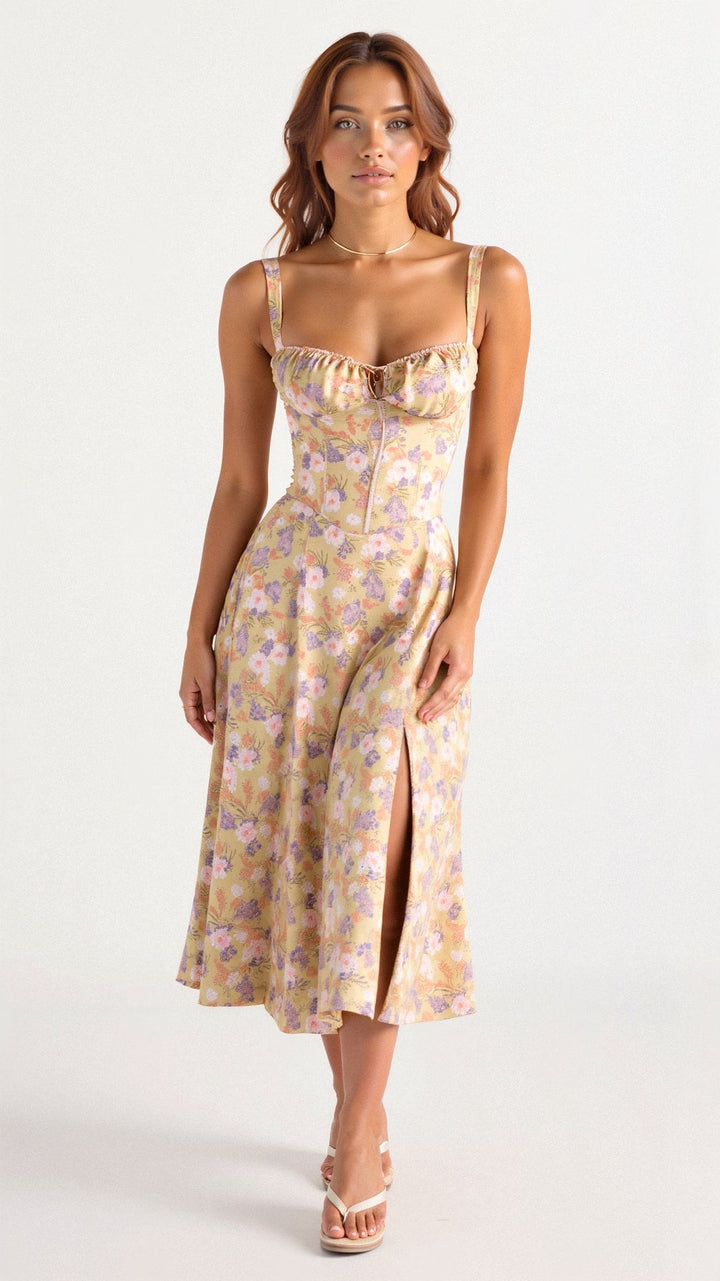 Vanessa - Korsett-Midi-Kleid Hebt Weibliche Formen Hervor