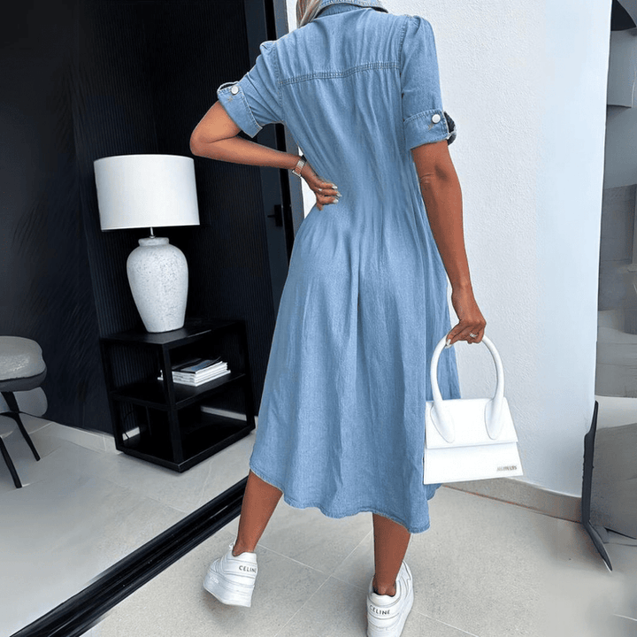 Harlee - Schickes Denim-Midikleid für Frauen