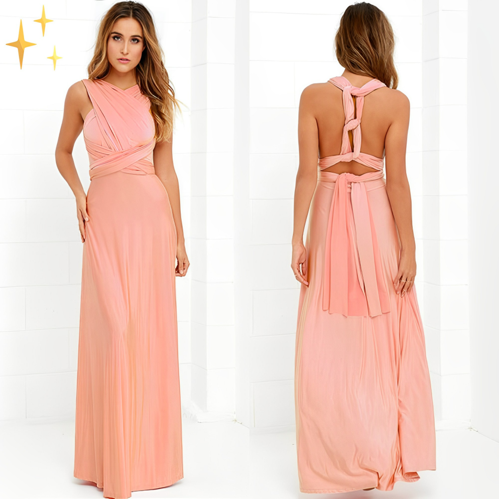 Octavia - Elegantes Neckholder-Wickelkleid für Frauen