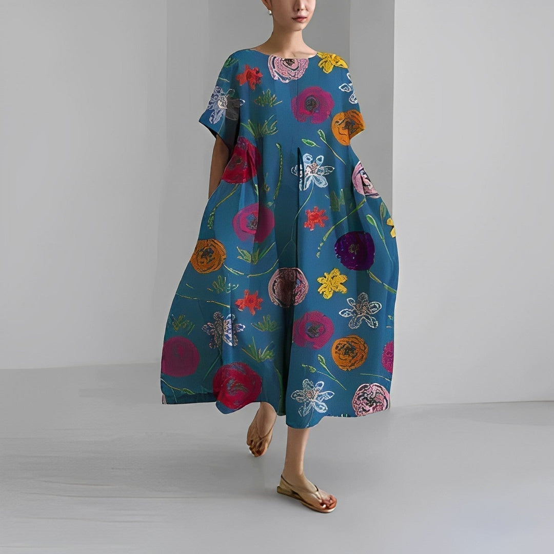 Vanessa – Langes Frühlingskleid im lässigen Boho-Stil