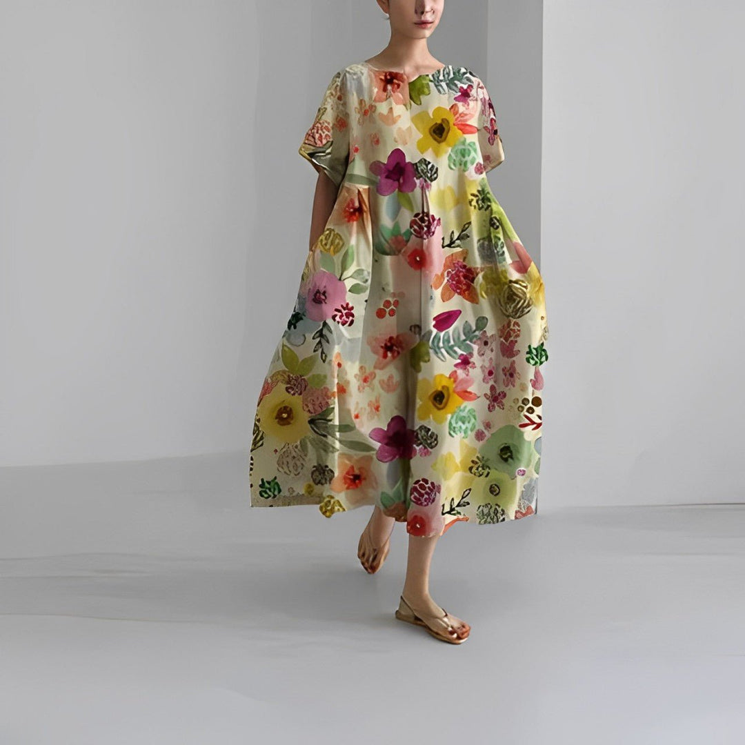 Vanessa – Langes Frühlingskleid im lässigen Boho-Stil