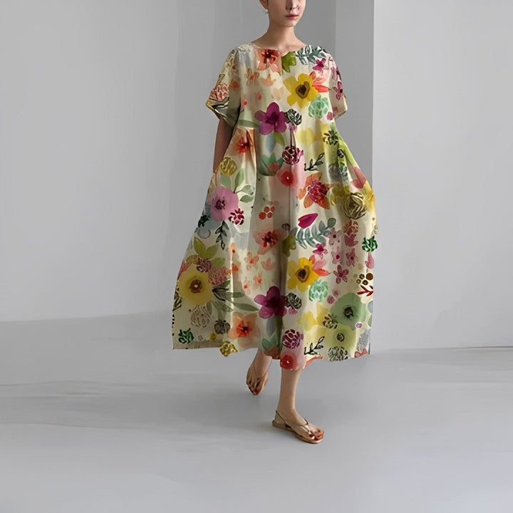 Vanessa – Langes Frühlingskleid im lässigen Boho-Stil
