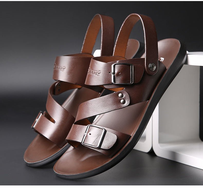 Nathan – Leder-Sandalen mit zeitlosem Schnallen-Design