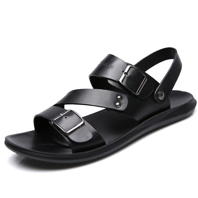 Nathan – Leder-Sandalen mit zeitlosem Schnallen-Design