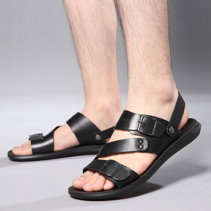 Nathan – Leder-Sandalen mit zeitlosem Schnallen-Design