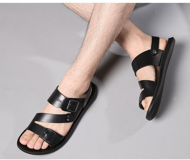Nathan – Leder-Sandalen mit zeitlosem Schnallen-Design