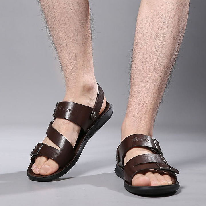 Nathan – Leder-Sandalen mit zeitlosem Schnallen-Design