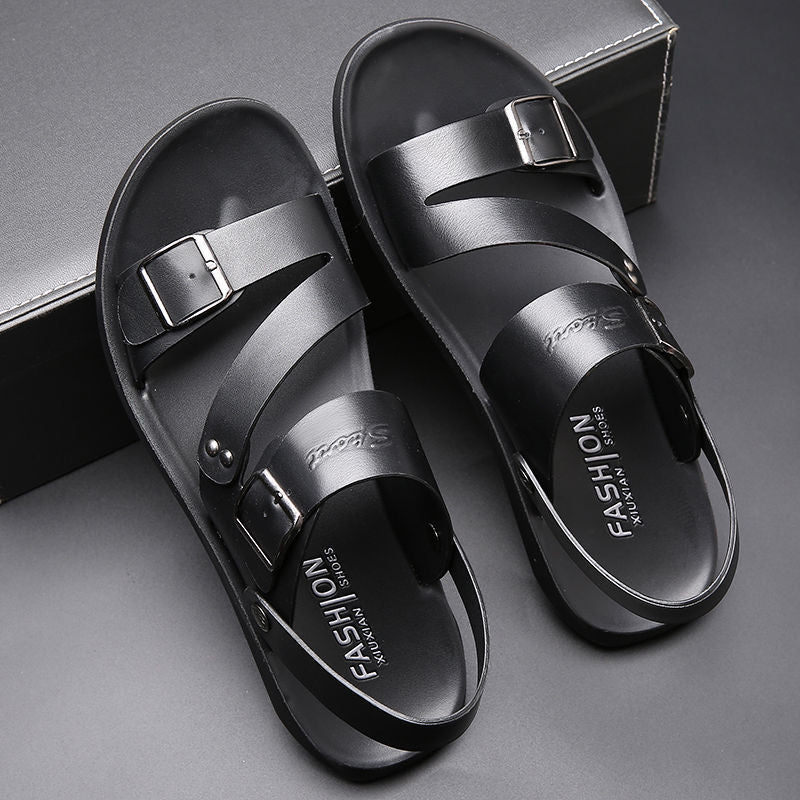 Nathan – Leder-Sandalen mit zeitlosem Schnallen-Design