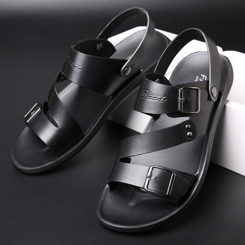 Nathan – Leder-Sandalen mit zeitlosem Schnallen-Design