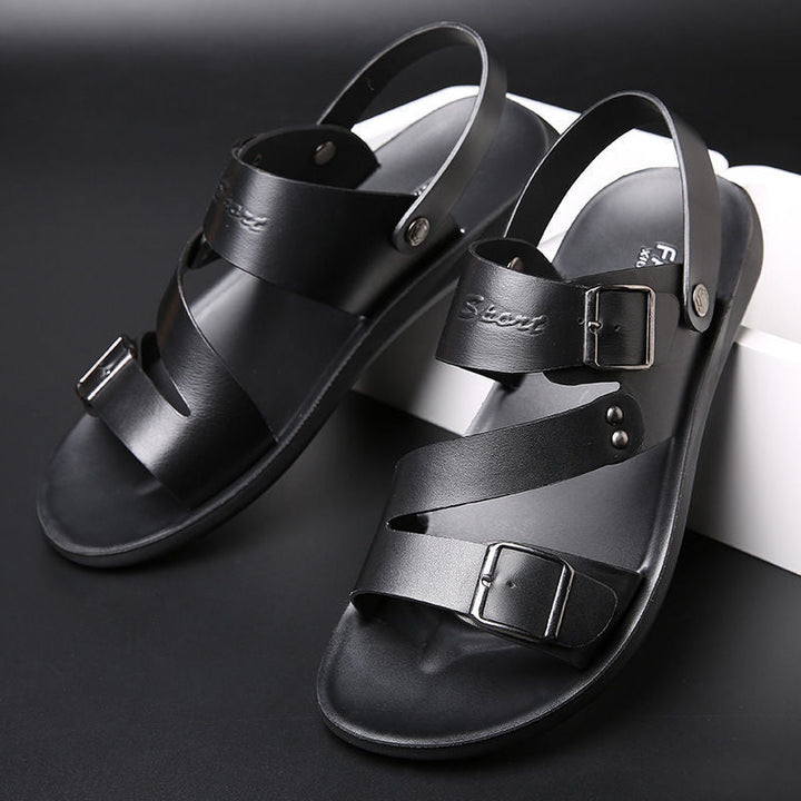 Nathan – Leder-Sandalen mit zeitlosem Schnallen-Design