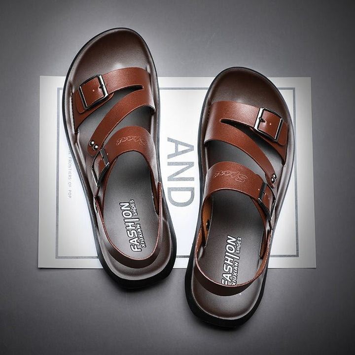 Nathan – Leder-Sandalen mit zeitlosem Schnallen-Design