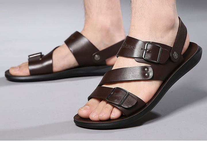 Nathan – Leder-Sandalen mit zeitlosem Schnallen-Design