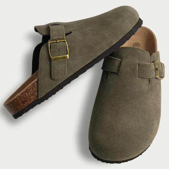Drusilla - Bequeme Wildleder-Hausschuhe mit Kork