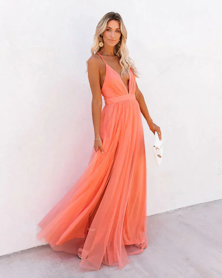 Lilibeth – Langes Kleid Zarte Blüte